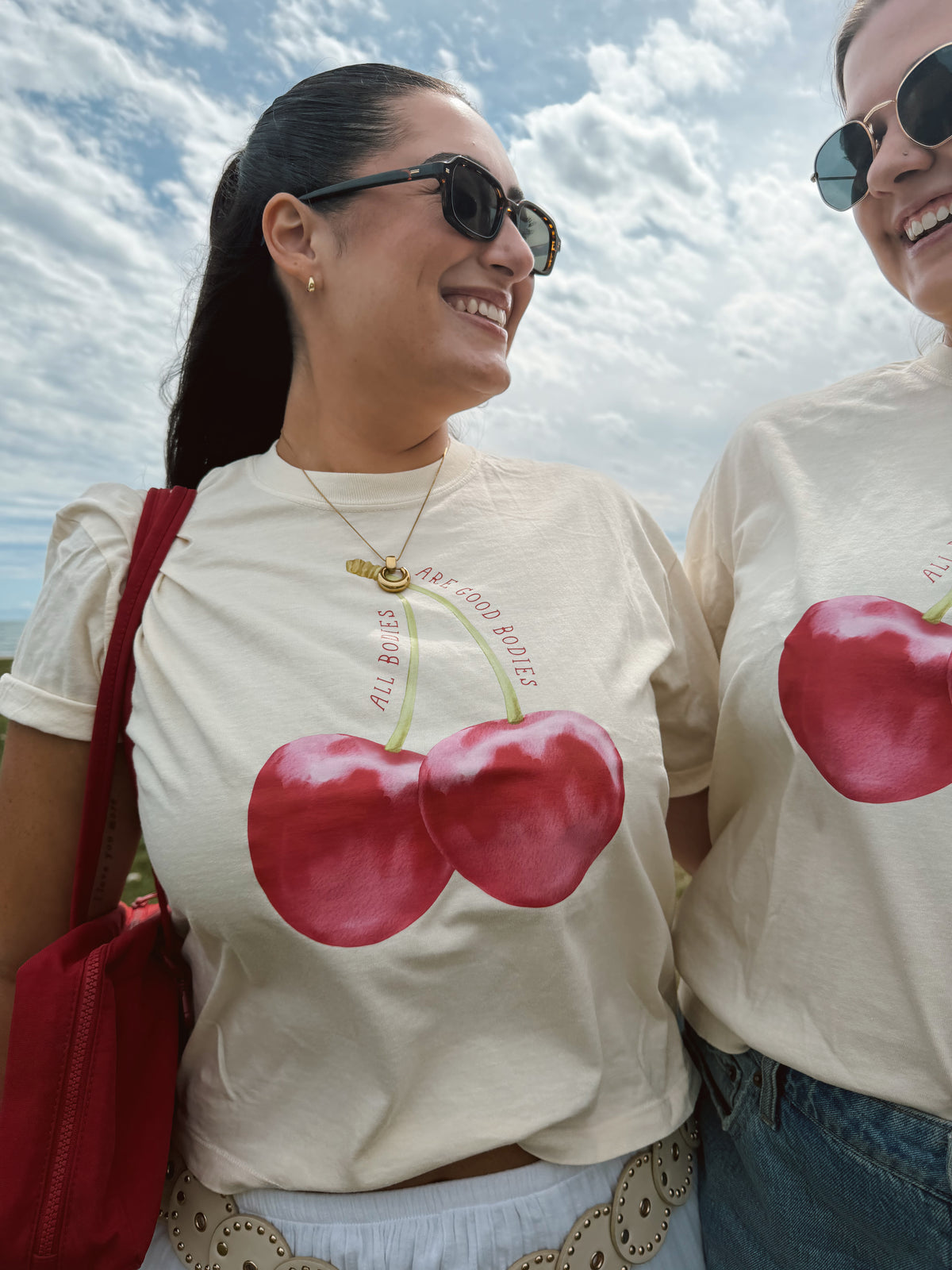 All Bodies Are Good Bodies Cherry Comfort Colors T-Shirt